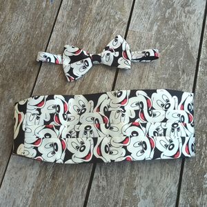 Mickey Mouse Cummerbund and Bow Tie Set